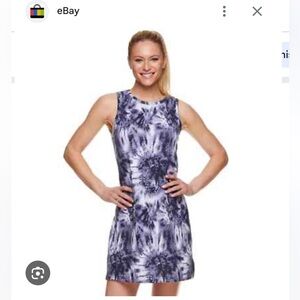 Gaiam XS Elegant Tie-Dye Sleeveless Dress